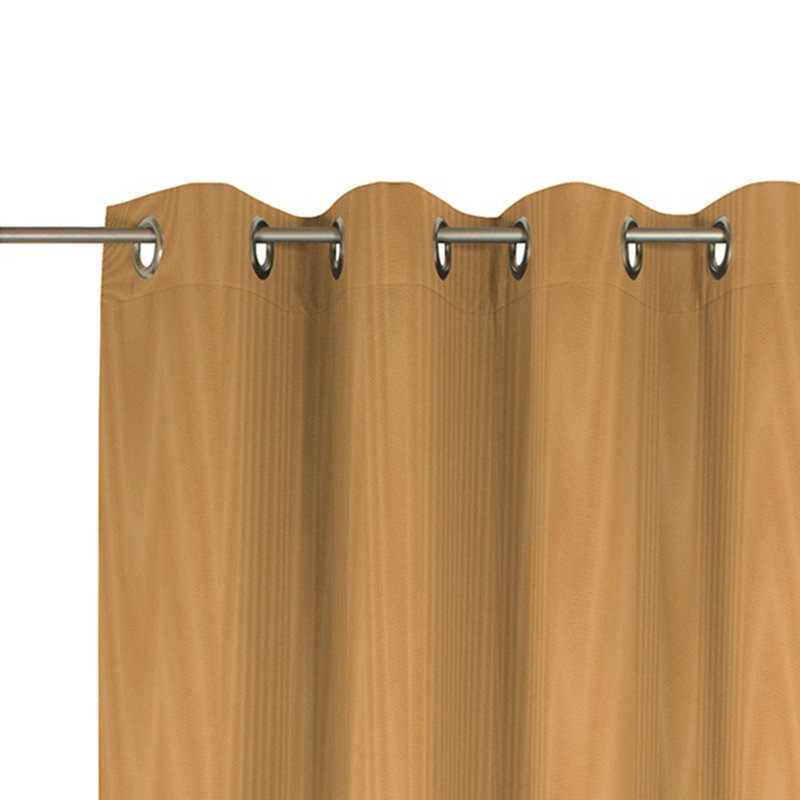 Uni Collection 100% Cotton Room Darkening Curtain Single Panel, 142cm wide x 295cm high, Curry