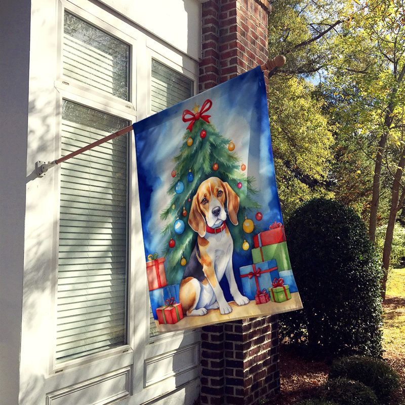 Christmas Reindeer House Flag, Beagle