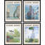 Claude Monet, collage côtier à motif floral encadré sur papier, 4 pièces-97770790-97770789