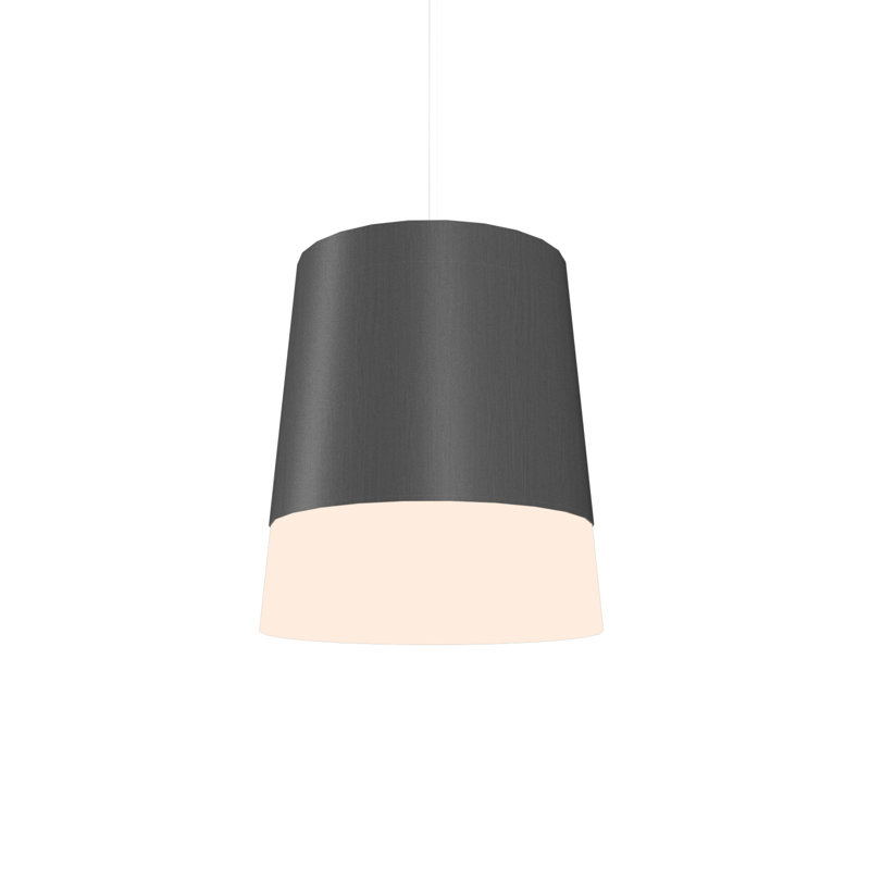 Mini Lead Grey Wood Veneer Contemporary Pendant Light