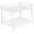 Metal Full XL over Queen Bunk Bed, White, Space-Saving, Noise-Reduced, No Box Spring Needed, Durable Bedroom Furniture for Teens and Adults