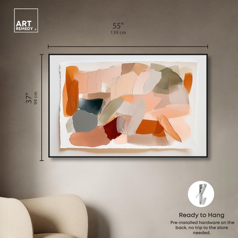 «Sediment Layers II», reproduction d'art sur toile par Art Remedy, 10" H x 15" W, Structure noire