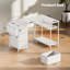 L-Shaped Computer Desk with Storage Bag & 3 Fabric Drawers, Modern Home Office Corner Desk with Storage Shelves, Space-Saving Workstation for Bedroom, Study & Small Spaces-1124808977-1124808982