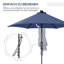 130cm Lighted Market Parasol-99323866