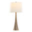 Lampe de table 29 po Diana en bronze doré mat avec abat-jour en lin blanc Diana de Grandview Gallery-130489569