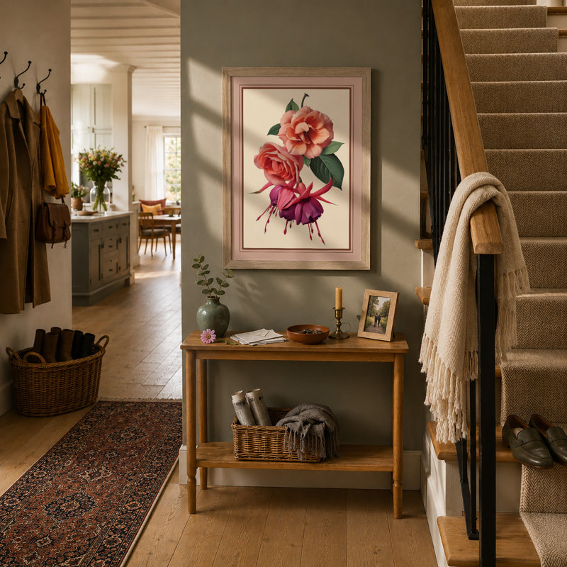 Study In Pink Botanical - Print, Oak, A3 - 42.0 x 29.7 cm