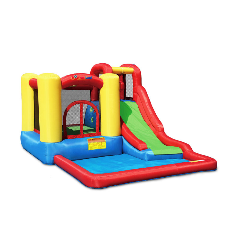Glissoire gonflable gonflable 9 'x 11,5', Rouge / Bleu
