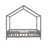 Twin Bed Frame Montessori Floor Bed with Canopy, for Kids, House Shape Toddler with High Railings, Kids Bed with Roof, Kid Bed, Grey-1981709003