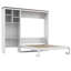 Grand lit escamotable avec bureau intégré, appliques murales et tablette de rangement multicouche-841310745