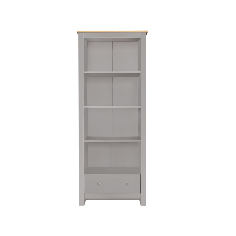 Admiranda 180 cm H x 72 cm W Standard Bookcase, Grey