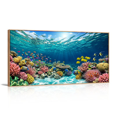 Underwater Coral Canvas Wall Art Set Of 1