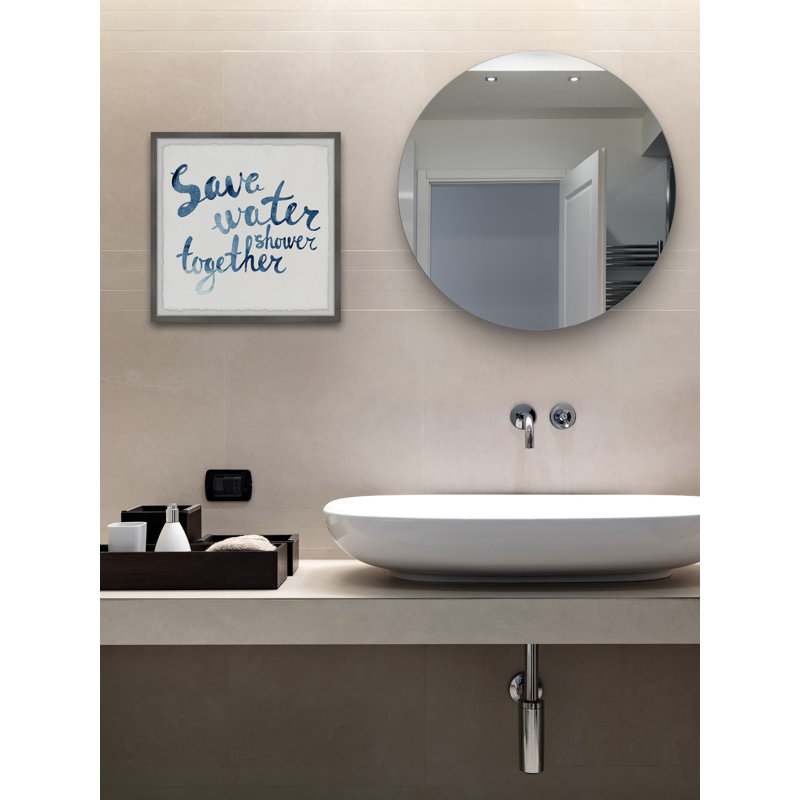 Save Water Together II - Single Picture Frame Painting, 61cm H x 61cm W x 3.81cm D