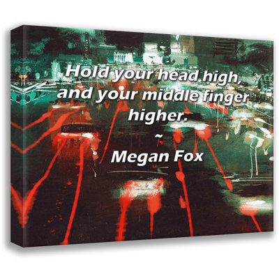 Artsy Quote By Megan Fox Gallery Wrapped Canvas
