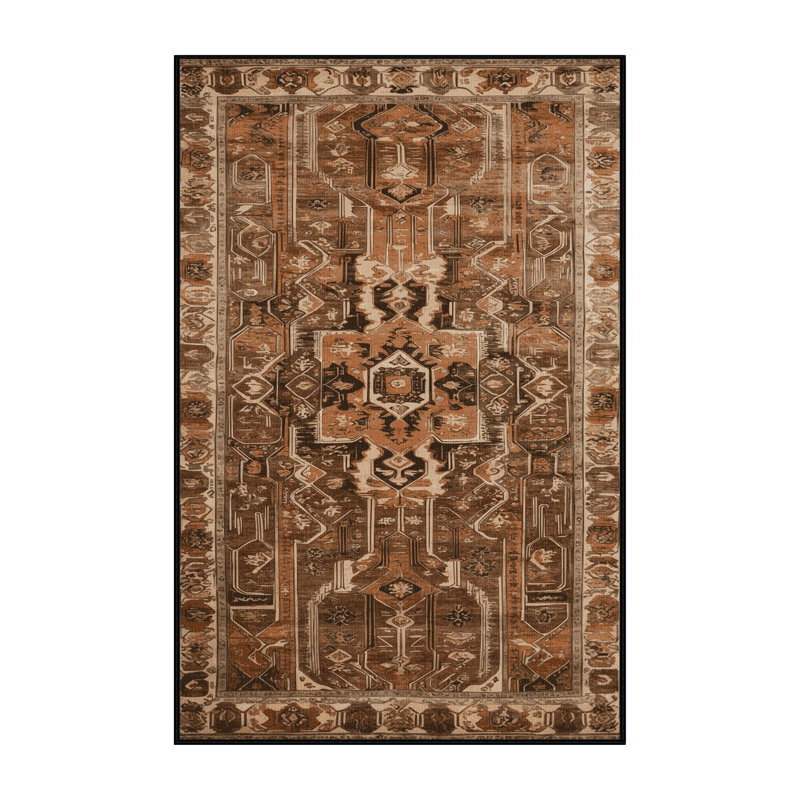Tapis brun lavable à la machine