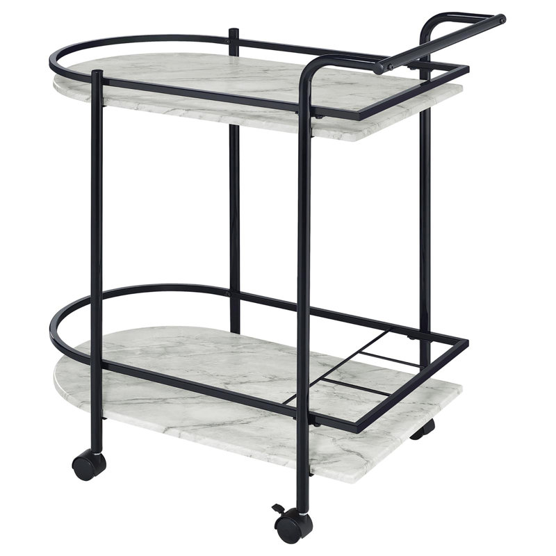 Serving Cart with Wine Rack