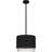 Moreauville 3 - Light Matte Black Drum Pendant