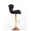 Ensemble de 2 tabourets de bar réglables avec repose-pieds chromé et base pivotante-129893421