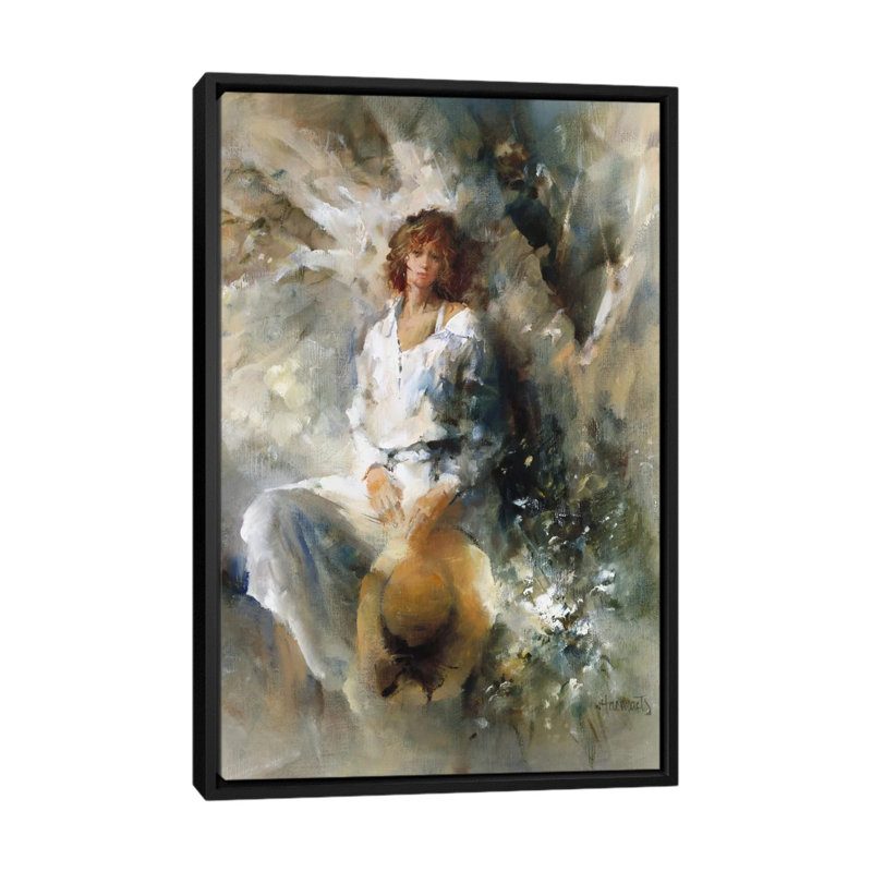 « freedom », impression sur toile, H 26 po x l 18 po x P 1,5 po, Toile avec cadre noir, Blanc