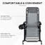 2 chaises berçantes d'extérieur grises, pliables sans gravité avec oreiller, porte-gobelet et téléphone, matériau en acier, 2 chaises berçantes polyvalentes, gris inclinable. Construire, relaxant