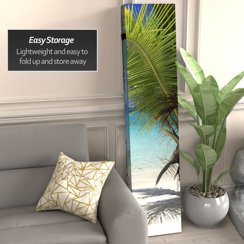 Kight Beach Vacation Canvas Room Divider, 71" H x 96" W