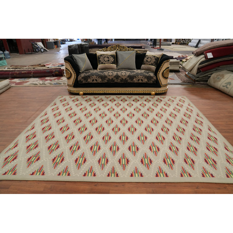 Tapis kilim Durrie Nomade tissé à plat 8 x 10 po