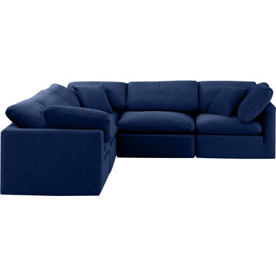 Itala Velvet L-Shaped Sectional Reversible