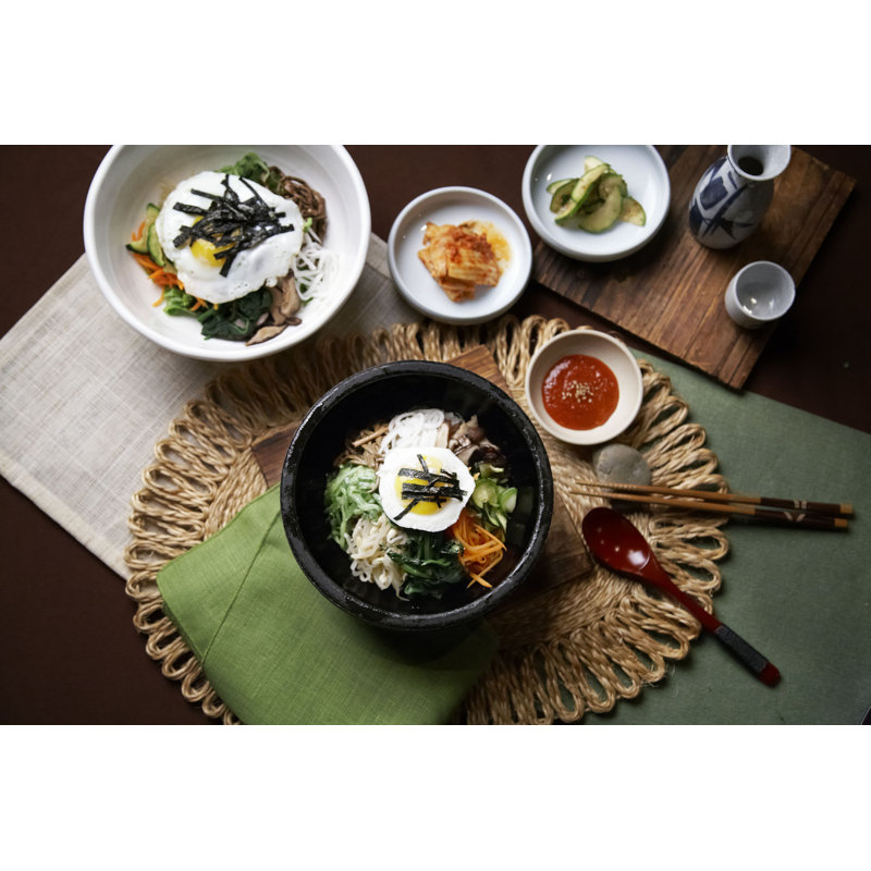 «Coréen nourriture bibimbap» par - photographie sur toile tendue, H 24 po x l 36 po