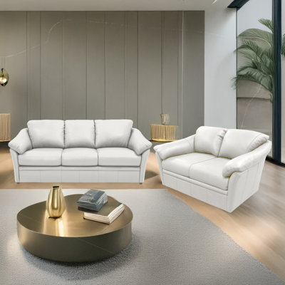 Ramdev 2 Piece Genuine Leather Living Room Set by Hokku Designs