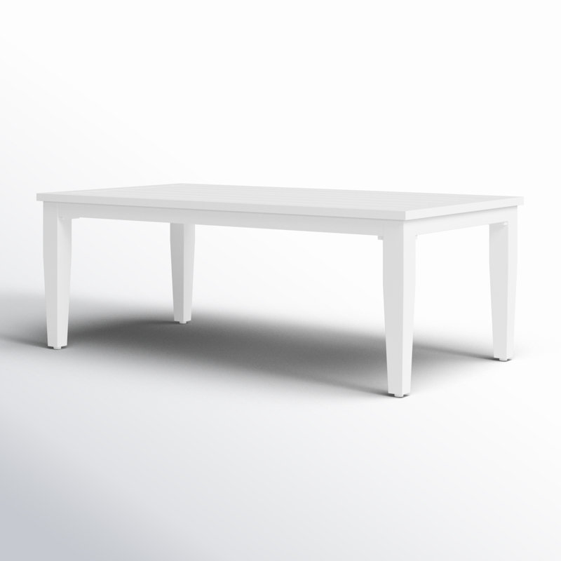 Lilah White Aluminum Coffee Table