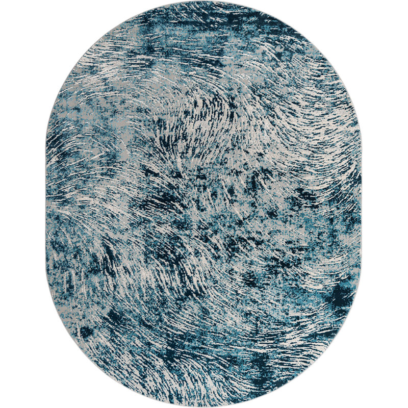 Abstract Indoor Rug, Oval 8' x 10'