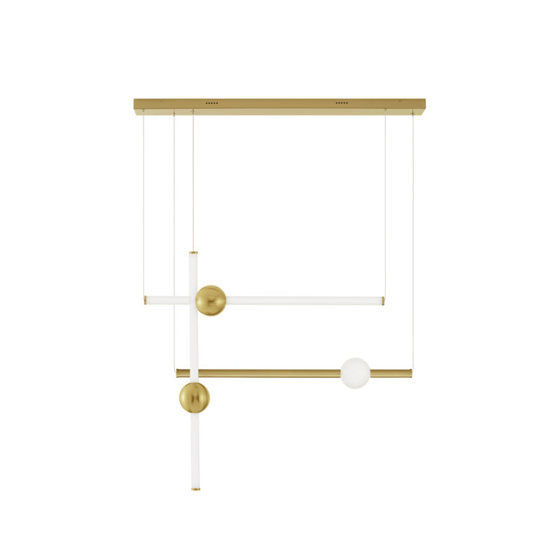 3 - Light Gold LED Unique/Statement Pendant