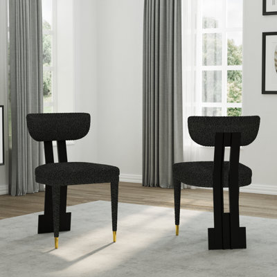 Chaises d'appoint de salle à manger rembourrées Boucle