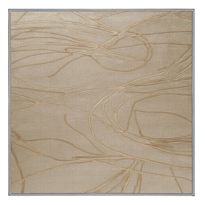Machine Washable Abstract Gray Area Rug
