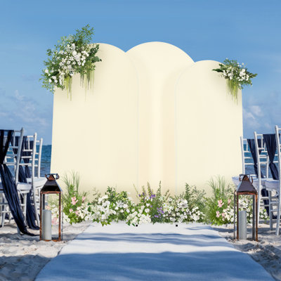 3 Piece Metal Arch Wedding Backdrop Stand Set