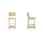 Tabouret de bar 25 po en teck d'Yvaine Franc