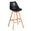 Deasia Bar Stools Solid Rubberwood High Backrest Seat Height 75cm-2100724845