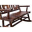 Chaise berçante confortable en bois de style rustique parfait pour le porche, le jardin et la cour