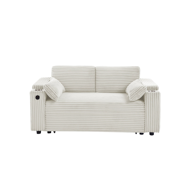 Canapés pratiques en tissu beige, bois d'ingénierie, style de vie moderne