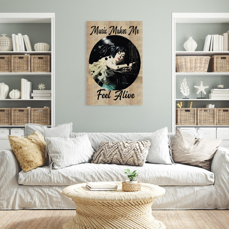 «Klimeczko Music Makes Me Fell Alive», impression sur toile, H 36 po x l 24 po x P 1,25 po