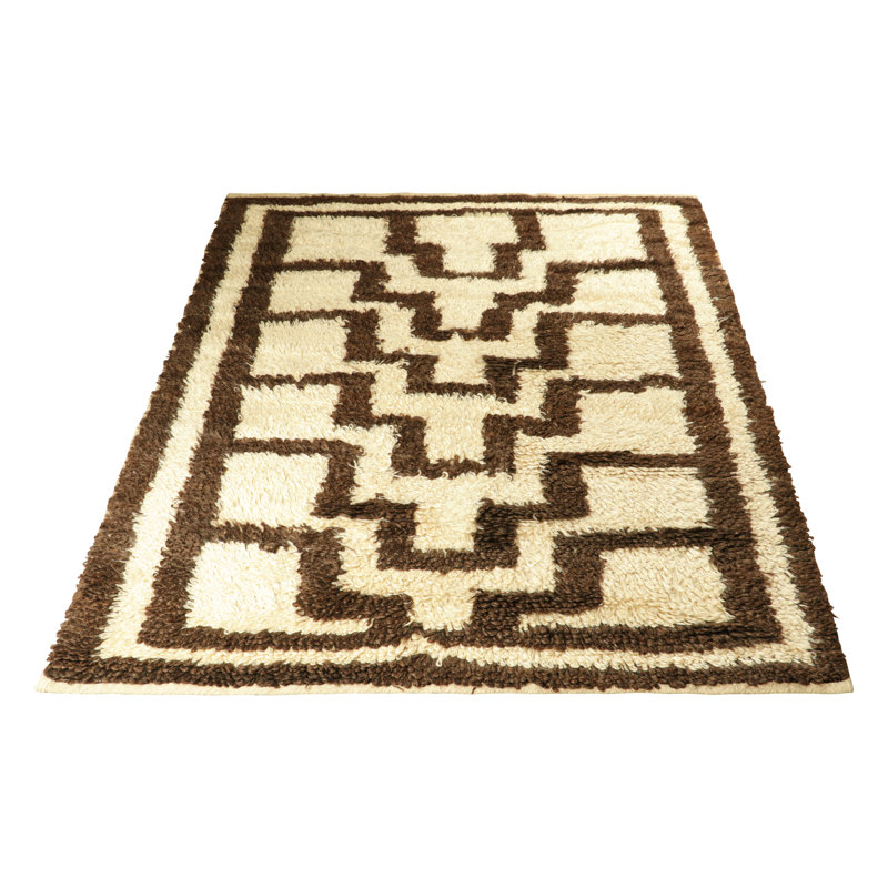 One-of-a-Kind 4'2”x5' Hand Knotted Area Rug