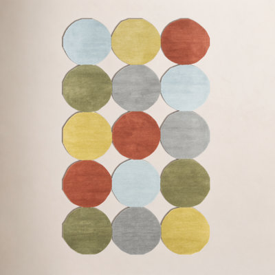 Glory Hand Tufted Wool Green/Gray/Orange Rug