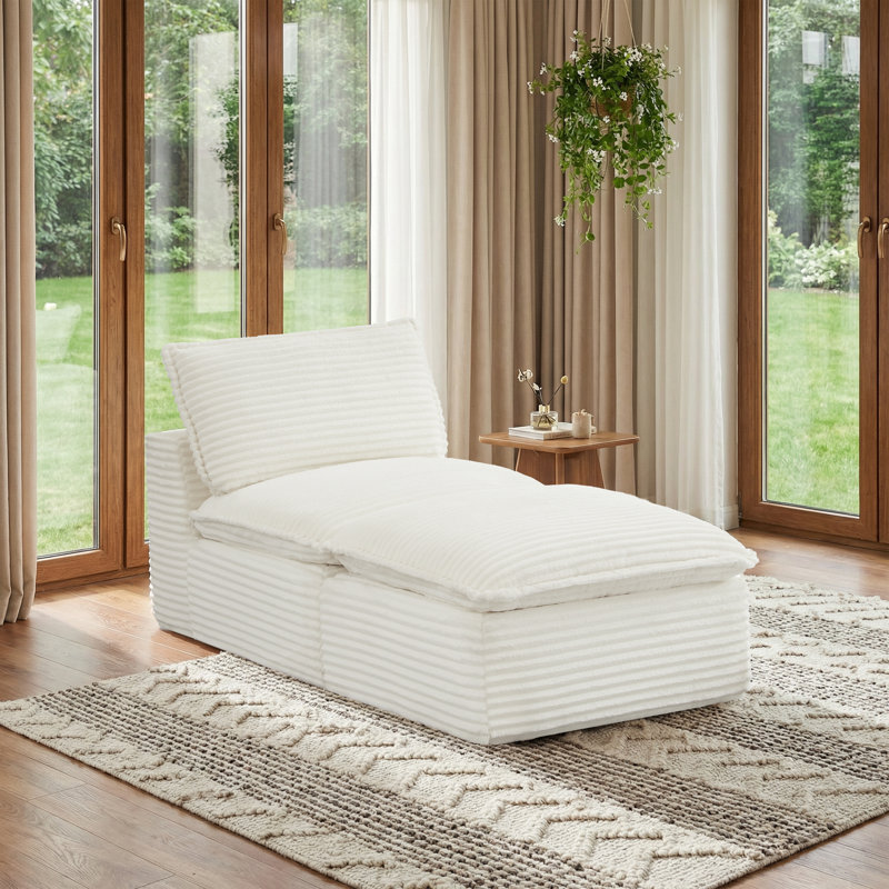 Single Middle Sofa, Compression Sofa, White