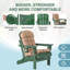 Ensemble de 2 chaises pliantes Adirondack avec coussin, surdimensionné en Hdpe et résistant aux intempéries-103555381