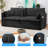  3-In-1 Convertible Sleeper Sofa with Storage & 4 Pillows-756931128