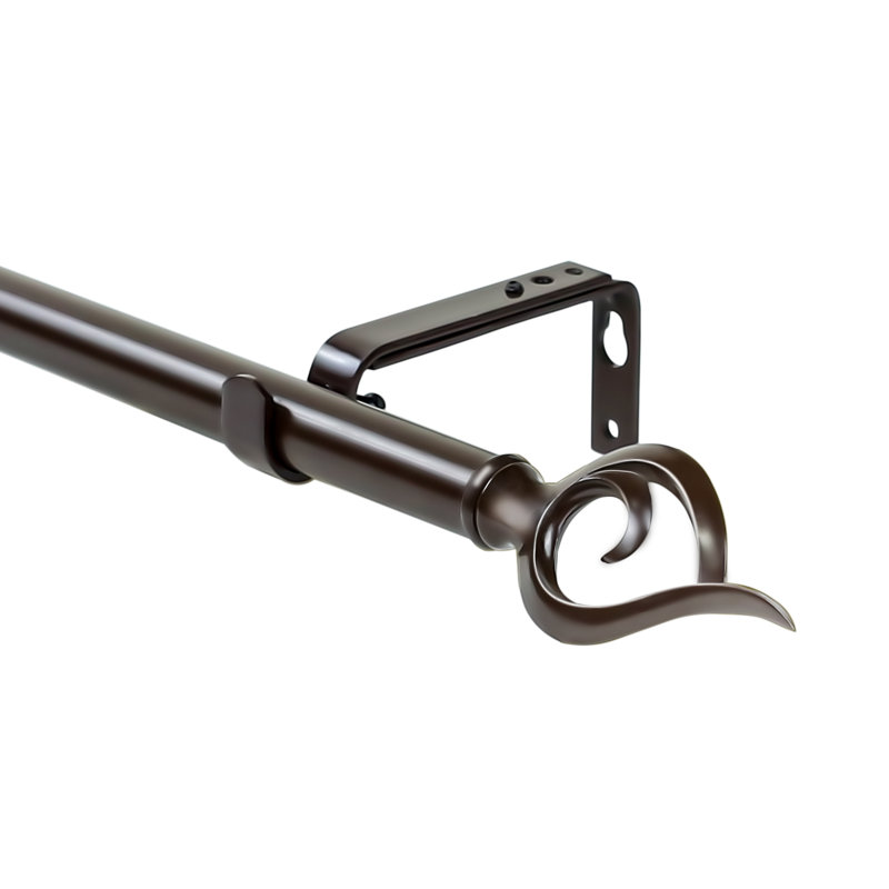 Tringle à rideaux simple Glenva, l 48 po à 84 po, Bronze