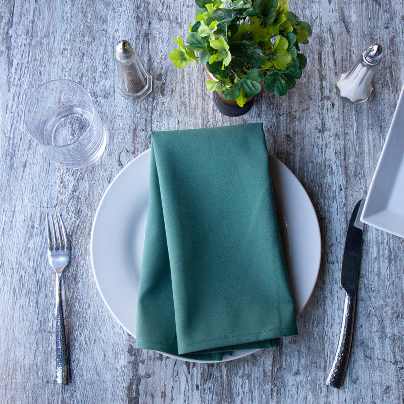 Serviette carrée en polyester, Vert