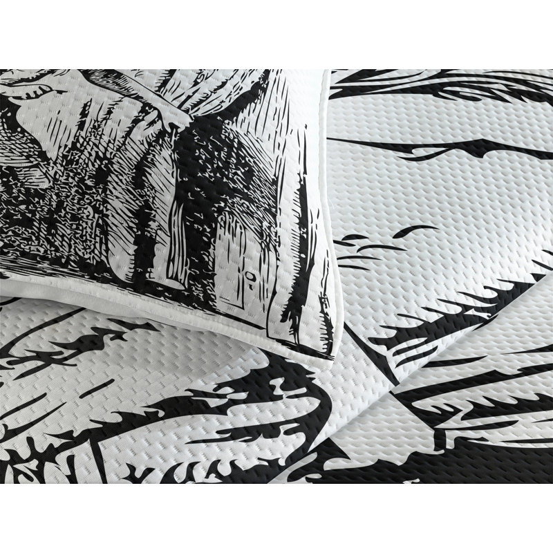 Polyester Coverlet, King Bedspread + 2 Shams