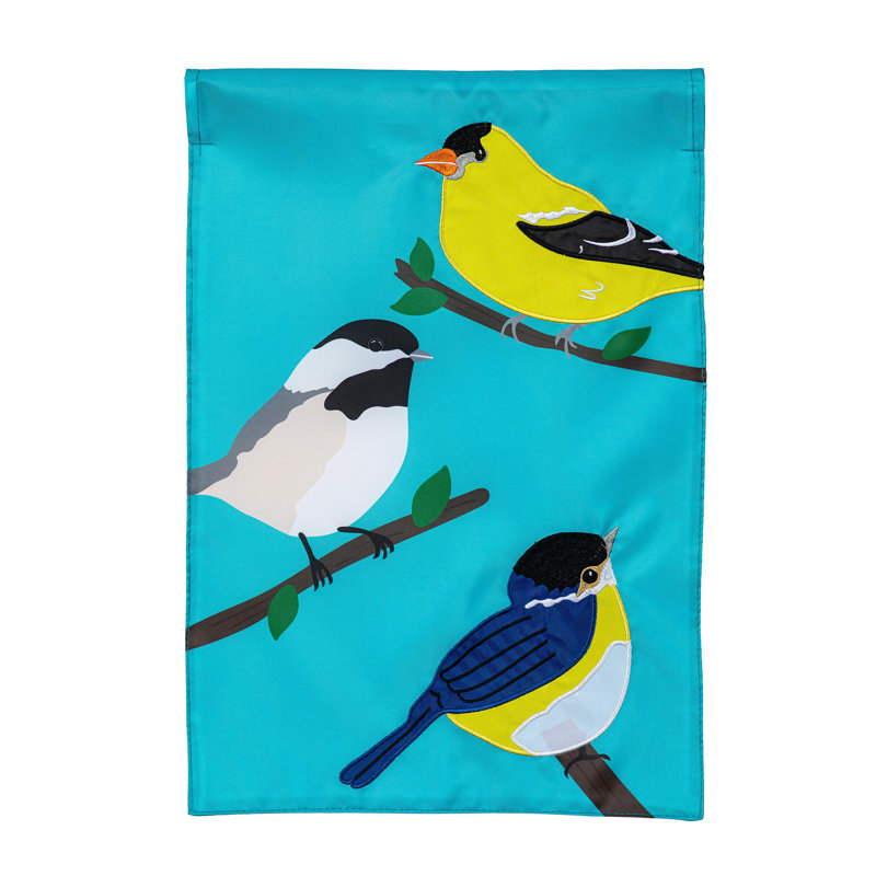 Songbirds Basic Applique Garden Flag