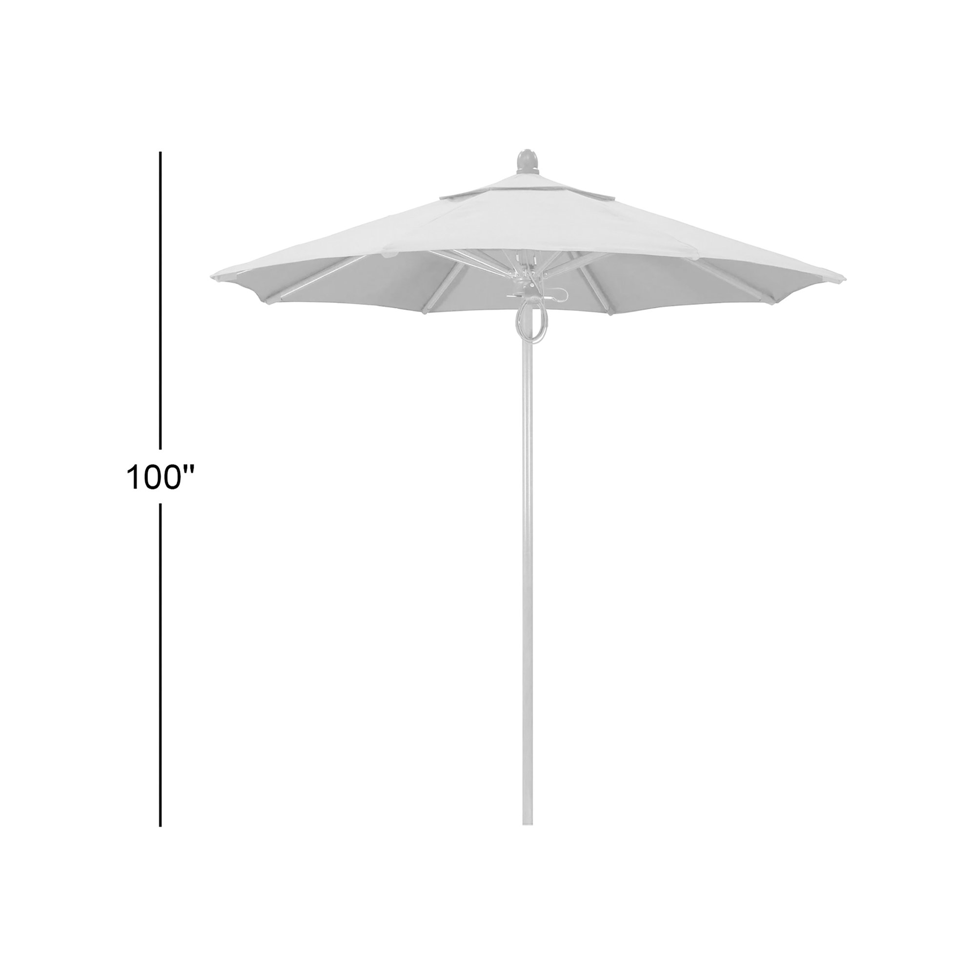Meridien 89'' Sunbrella® Outdoor Umbrella, Canvas Natural Sunbrella® Canvas, Red Oak