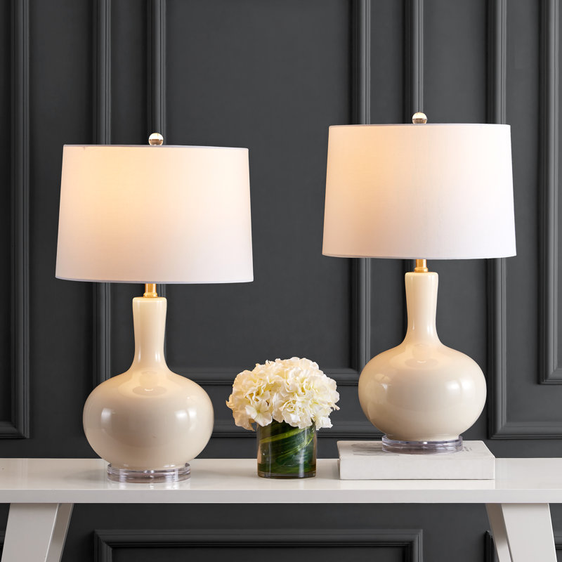 Ensemble de lampe de table 26,5 "Amose, Crème